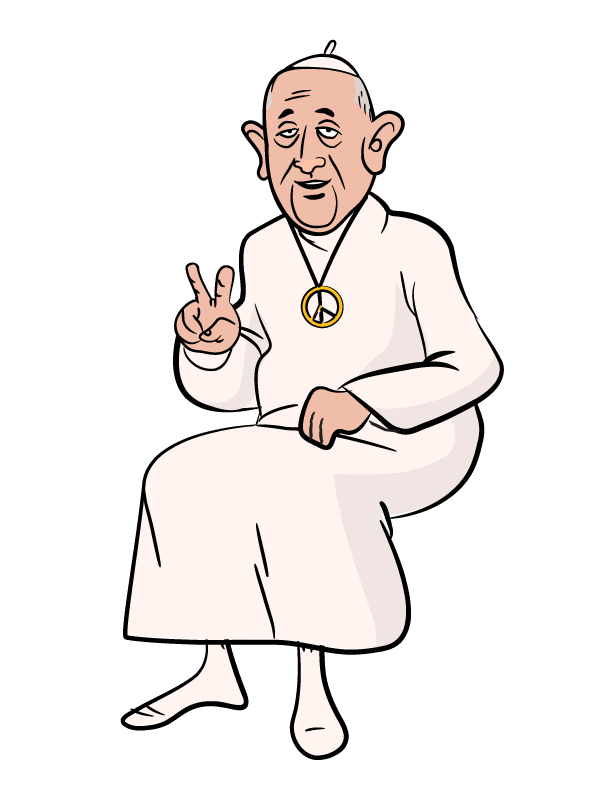 Frank the Hippie Pope Transparency